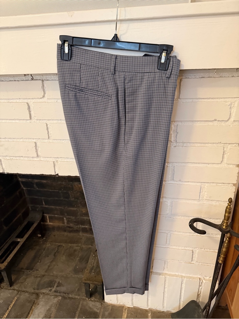 ASOS Blue Mini-Check Dress Pants